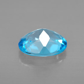Topázio azul natural 3,08ct, corte oval, VVS