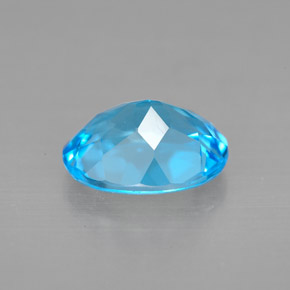 Topázio azul natural 3,18ct, corte oval, VVS