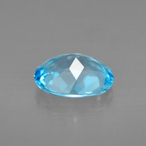 Topázio azul natural 2,79ct, corte oval, VVS