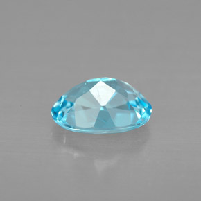 Topázio azul natural 1,43ct, corte oval, VVS