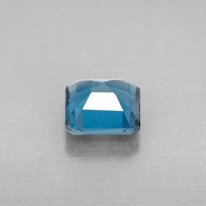 Topázio azul natural 1,33ct, corte esmeralda, VVS-VS