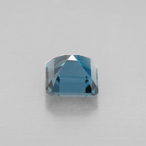 Topázio azul natural 1,48ct, corte esmeralda, VVS-VS