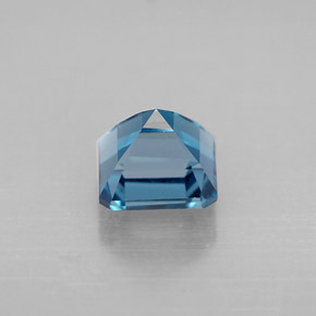 Topázio azul natural 1,64ct, corte esmeralda, VVS-VS