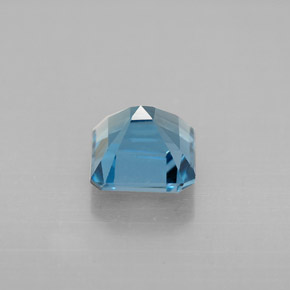Topázio azul natural 1,46ct, corte esmeralda, VVS-VS