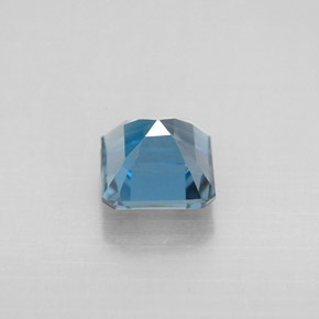 Topázio azul natural 1,52ct, corte esmeralda, VVS-VS