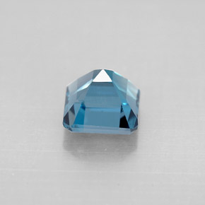 Topázio azul natural 1,52ct, corte esmeralda, VVS-VS
