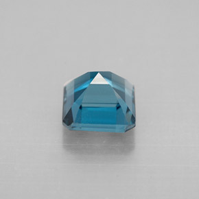 Topázio azul natural 1,52ct, corte esmeralda, VVS-VS