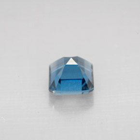 Topázio azul natural 1,67ct, corte esmeralda, VVS-VS