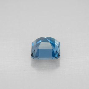 Topázio azul natural 1,41ct, corte esmeralda, VVS-VS