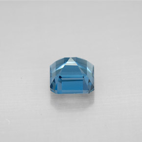 Topázio azul natural 1,56ct, corte esmeralda, VVS-VS