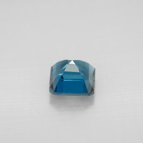 Topázio azul natural 1,43ct, corte esmeralda, VVS-VS