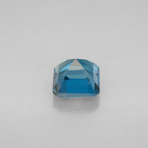 Topázio azul natural 1,47ct, corte esmeralda, VVS-VS