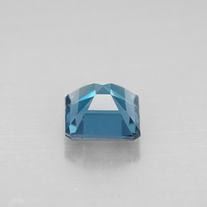 Topázio azul natural 1,31ct, corte esmeralda, VVS-VS