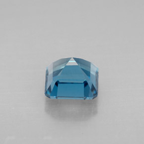 Topázio azul natural 1,44ct, corte esmeralda, VVS-VS