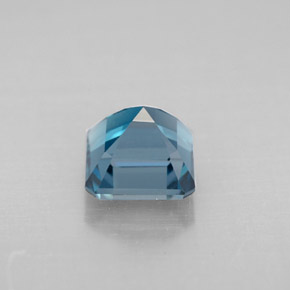 Topázio azul natural 1,50ct, corte esmeralda, VVS-VS