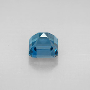 Topázio azul natural 1,61ct, corte esmeralda, VVS-VS