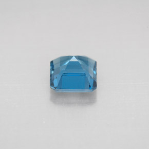 Topázio azul natural 1,37ct, corte esmeralda, VVS-VS
