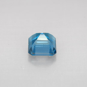 Topázio azul natural 1,48ct, corte esmeralda, VVS-VS