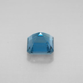 Topázio azul natural 1,47ct, corte esmeralda, VVS-VS