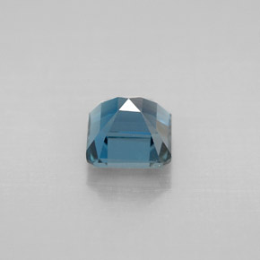 Topázio azul natural 1,61ct, corte esmeralda, VVS-VS