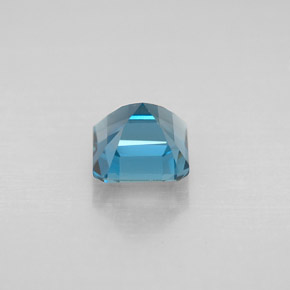 Topázio azul natural 1,52ct, corte esmeralda, VVS-VS