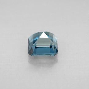 Topázio azul natural 1,54ct, corte esmeralda, VVS-VS
