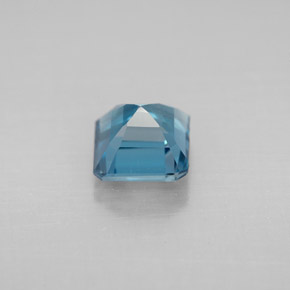 Topázio azul natural 1,57ct, corte esmeralda, VVS-VS