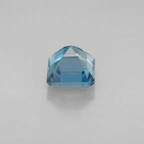 Topázio azul natural 1,57ct, corte esmeralda, VVS-VS