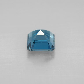 Topázio azul natural 1,50ct, corte esmeralda, VVS-VS