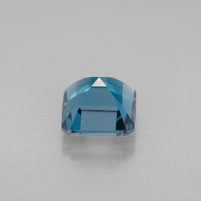 Topázio azul natural 1,51ct, corte esmeralda, VVS-VS