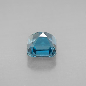 Topázio azul natural 1,77ct, corte esmeralda, VVS-VS