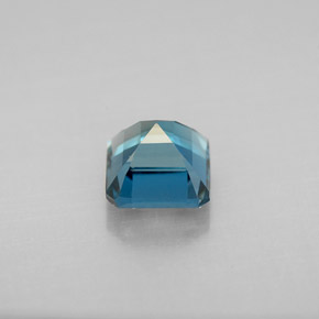 Topázio azul natural 1,51ct, corte esmeralda, VVS-VS