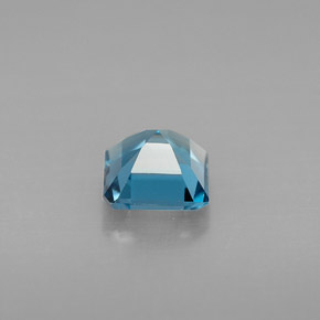 Topázio azul natural 1,34ct, corte esmeralda, VVS-VS