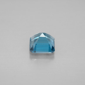Topázio azul natural 1,38ct, corte esmeralda, VVS-VS