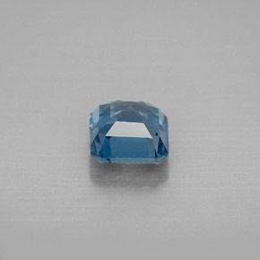 Topázio azul natural 1,46ct, corte esmeralda, VVS-VS