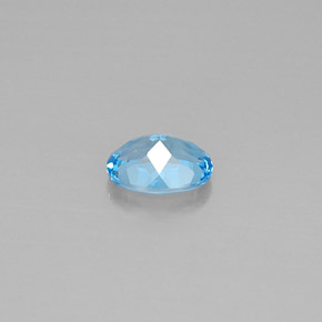 Topázio azul natural 2,23ct, corte oval, VVS-VS