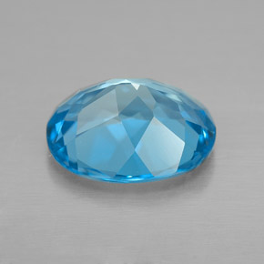 Topázio azul natural 2,21ct, corte oval, VVS-VS