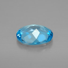 Topázio azul natural 2,02ct, corte oval, VVS-VS