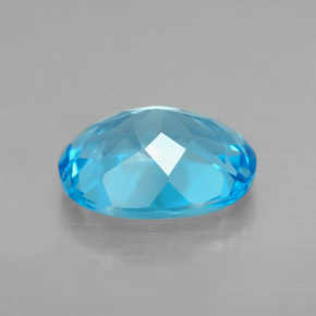 Topázio azul natural 2,29ct, corte oval, VVS-VS