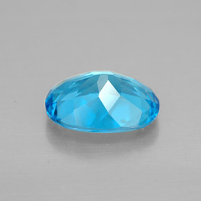 Topázio azul natural 2,09ct, corte oval, VVS-VS