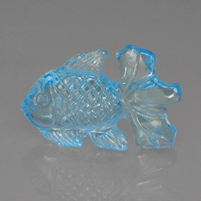 Topázio azul natural 17,84ct, transparente, transparente/translúcido