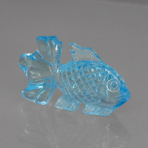 Topázio azul natural 17,84ct, transparente, transparente/translúcido