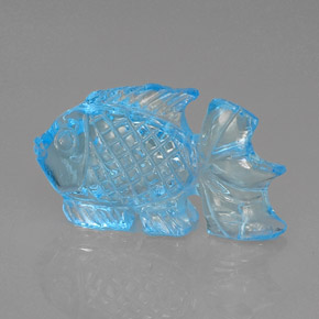 Topázio azul natural 18,94ct, transparente, transparente/translúcido