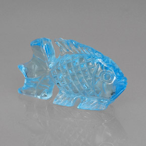 Topázio azul natural 18,94ct, transparente, transparente/translúcido