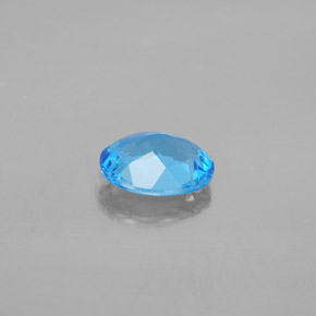 Topázio azul natural 2,08ct, corte oval, VVS-VS