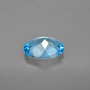 Topázio azul suíço natural 2,05ct, corte oval, VVS