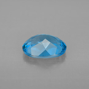 Topázio azul natural 2,25ct, corte oval, VVS