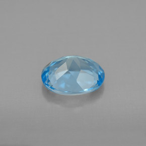 Topázio azul natural 2,38ct, corte oval, VVS
