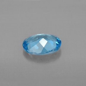 Topázio azul natural 2,01ct, corte oval, VVS