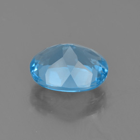Topázio azul natural 2,40ct, corte oval, VVS